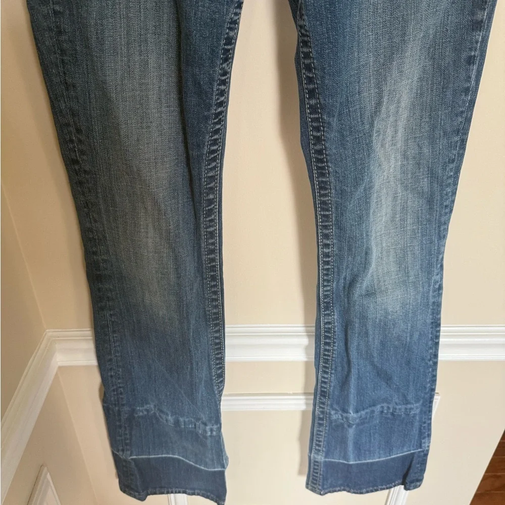 Y2K Women’s Size 29 Miss Me Bedazzled Biker Boot Cut Style JP6073B Vintage Wash - Picture 5 of 8